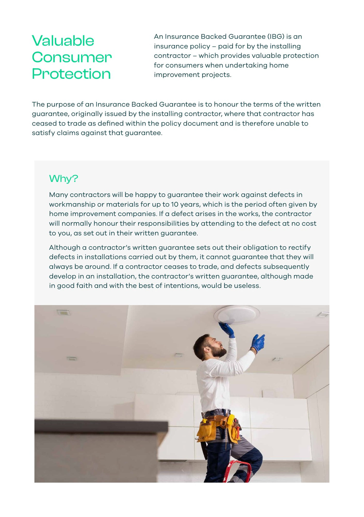 QANW homeowner guide to Insurance Backed Guarantees, page 2